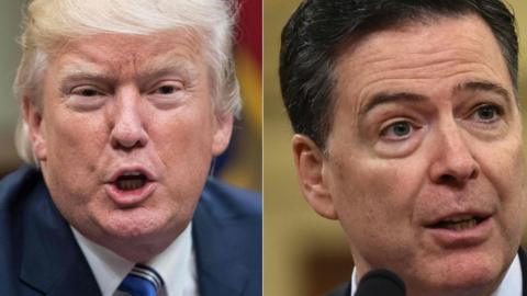President Trump and James Comey