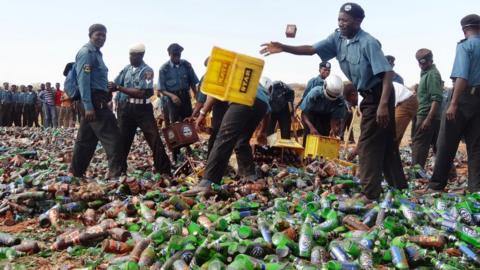 Police destroy alcohol