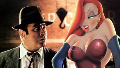 Bob Hoskins and Jessica Rabbit