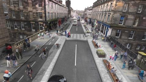 Cycling infrastructure plans for George IV bridge