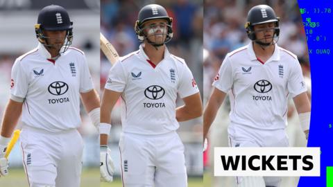 Joe Root, Jacob Bethell and Jamie Smith