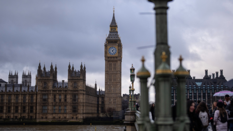 A view over the Palace of Westminster in London