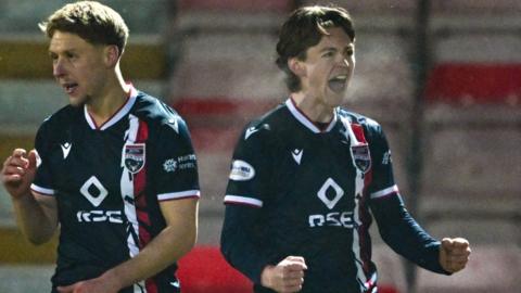 Ross County's Jay Henderson celebrates his goal