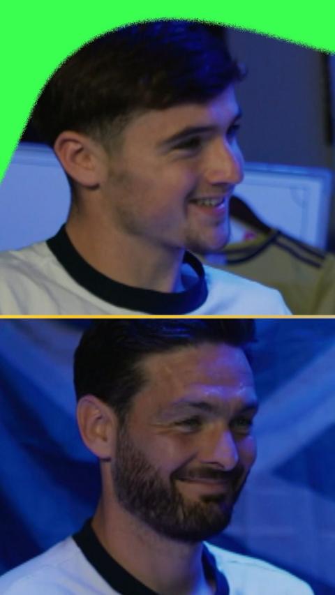 Scotland players Findlay Curtis and Craig Gordon