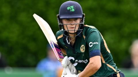 Gaby Lewis' eighth ODI 50 helped Ireland take a 1-0 lead in the three-match series in Harare