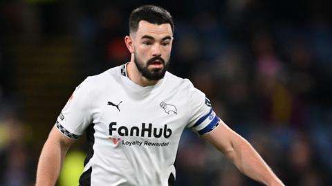 Derby County defender Eiran Cashin during their match against Burnley