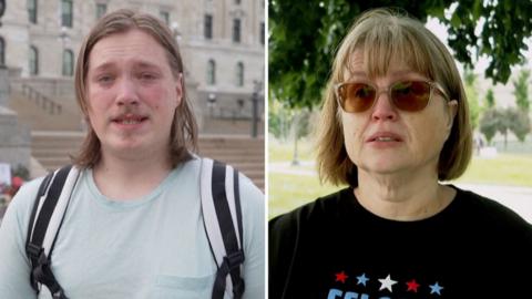 Two people are talking about the death of Melissa Hortman.