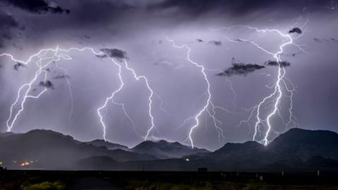A lightning storm in Arizona