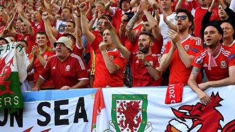 Wales fans in Bordeaux