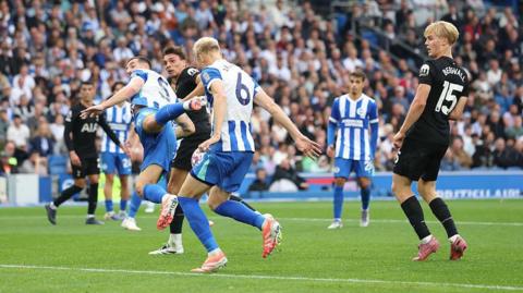 Brighton concede an own goal against Tottenham
