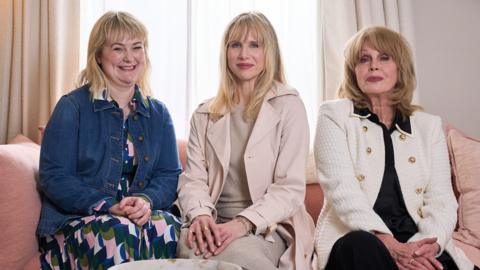 Actors Philippa Dunne, Lucy Punch and Joanna Lumley.