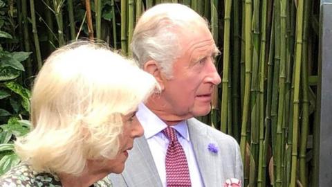 King Charles III and Queen Camilla at the Barbara Hepworth museum and garden in St Ives, Cornwall