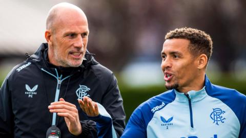 Rangers manager Philippe Clement with captain James Tavernier