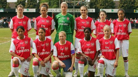 Arsenal's line-up for the Uefa Women's Cup in 2007
