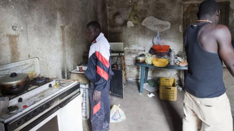 African migrants living in poverty in Calabria, 24 Jan 17