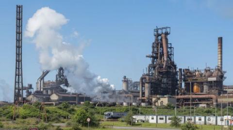 The blast furnaces, that are scheduled to be closed, at the Port Talbot Steelworks, operated by Tata Steel