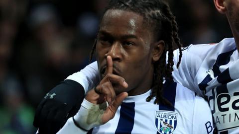 Brandon Thomas-Asante quietens the crowd with another goal for West Bromwich Albion