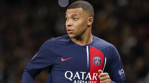 Kylian Mbappe on Paris St-Germain duty