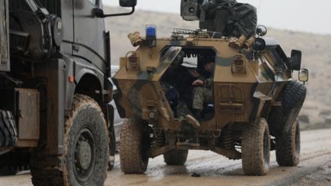 Turkish forces near Barsaya Hill, north-east of Afrin, Syria (23 January 2018)