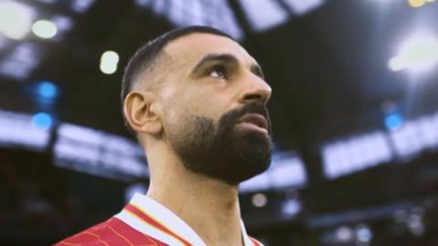 A close up shot of Mo Salah