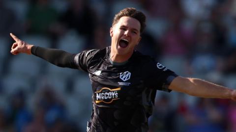 Sonny Baker celebrates 