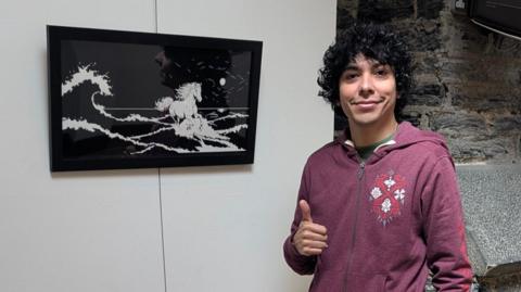 Juan Ashlish nest a painting of Manannan's horse