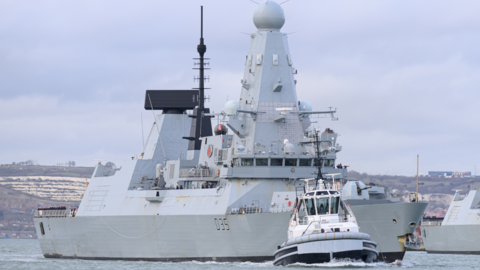 HMS Dragon sets sail from Portsmouth Harbour in March