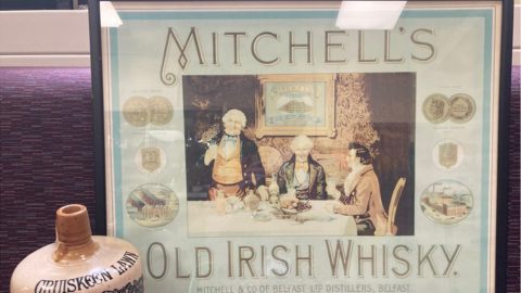 A picture advertising Mitchell's whiskey