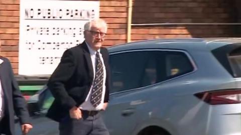 John Price arriving at court