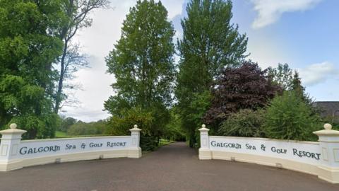The entrance to the Galgorm Spa and Golf Resort