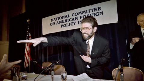 Gerry Adams in New York in 1994