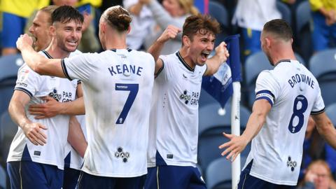 Preston players celebrate