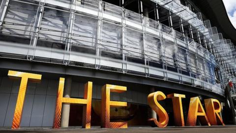 A sign pictured outside The Star casino in Sydney