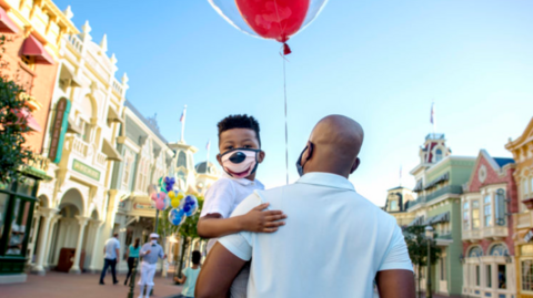 Young boy at Disney park