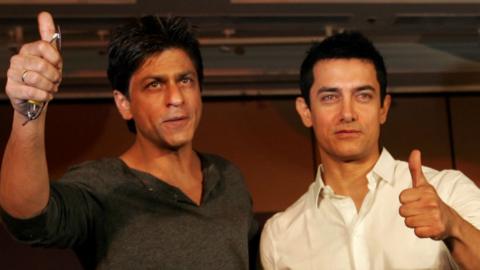 Shah Rukh Khan (L) and Aamir Khan (file photo)