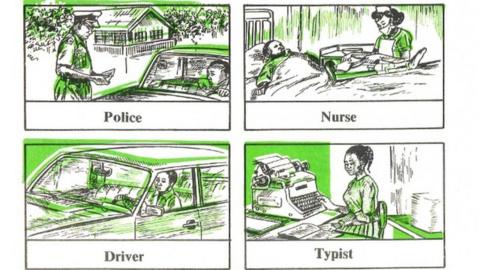 Textbook showing gender stereotypes in Nigeria