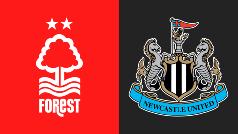 Nottingham Forest and Newcastle United badges