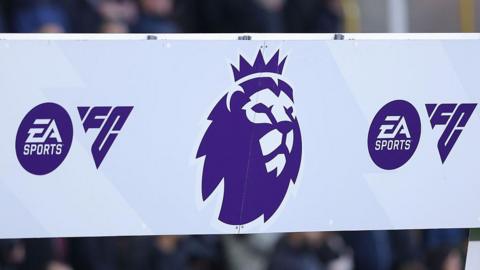 Premier League badge on a sign