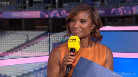 Denise Lewis at the Paris Olympics