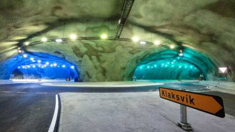 Faroe Islands tunnel.