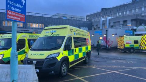 Ambulances at Derriford Hospital