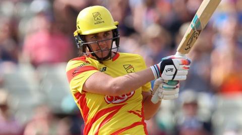 Trent Rockets captain Nat Sciver-Brunt bats against Birmingham Phoenix during The Hundred 2024