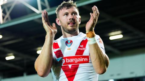 Joe Batchelor after a game for St Helens