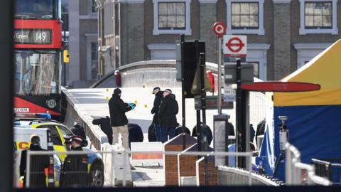 Investigators on London Bridge