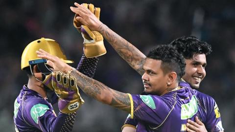 Kolkata Knight Riders players celebrate