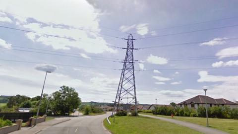 Electricity tower on Essich Road in Inverness
