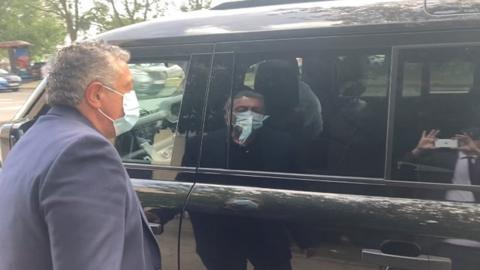 Howard Grossman was picked up by a car outside Northampton Magistrates' Court after the hearing