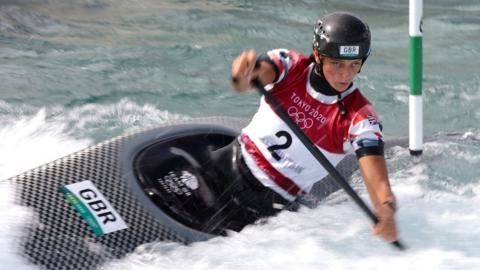 Mallory Franklin canoeing