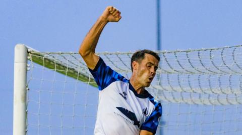 Brian Graham celebrates