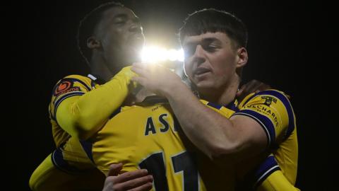 Torquay United celebrate a goal